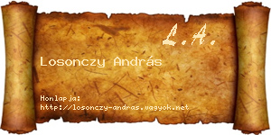 Losonczy András névjegykártya